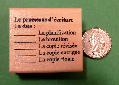 ''Composition Editing'' - French Teacher's Rubber Stamp 