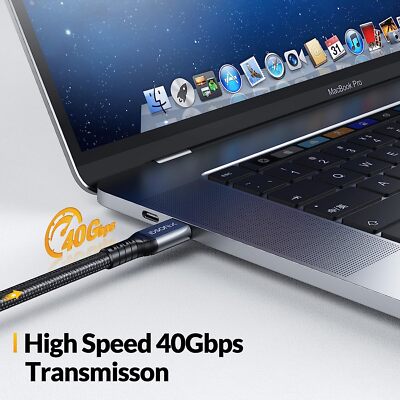 30-80cm USB C to USB C Cable | USB4 40Gbps | 100W 8K Dual 4K | Thunderbolt 4 3