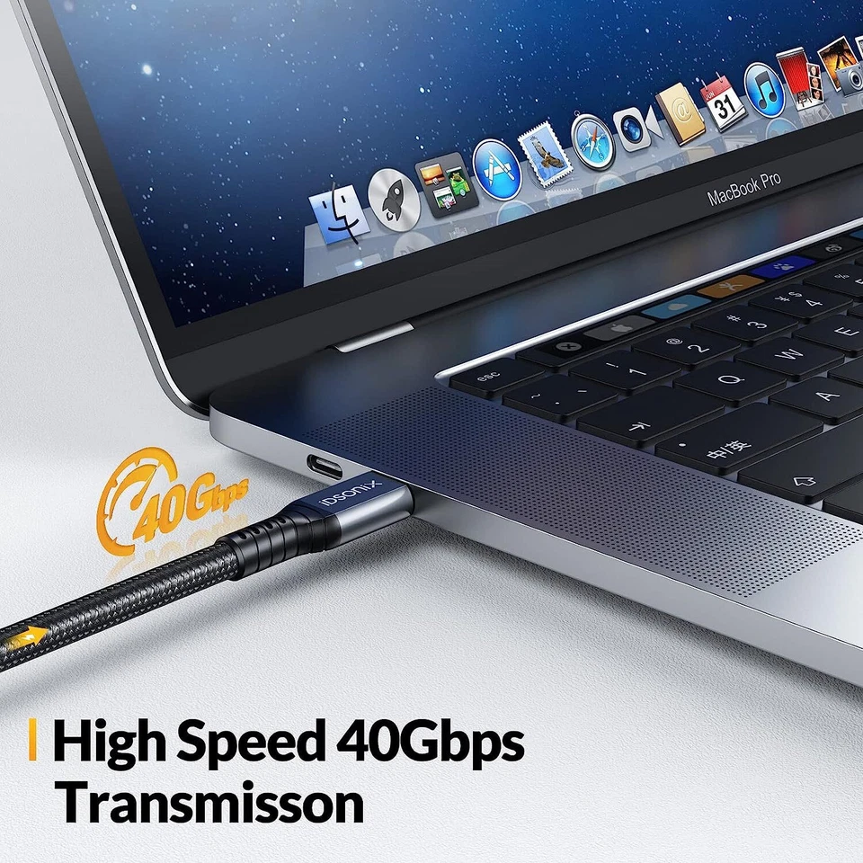 USB C auf USB C Ladekabel 0.3/0.8/1/2m 20Gbps/40Gbps USB 3.2/4 For Thunderbolt 4 - Bild 2 von 4