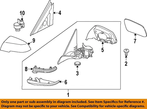 BMW OEM 12-21 228i xDrive Front Door Outside Mirrors-Mirror Cover 51167292746
