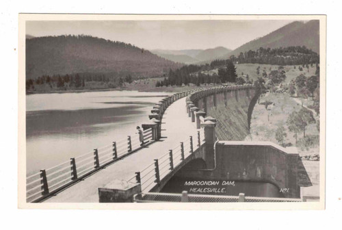 Vintage Postcard - c1920s - Maroondah Dam, Healesville. Vic. Valentines No. 1