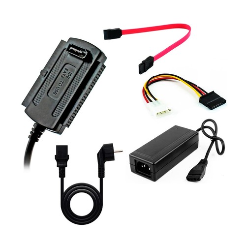 Convertidor adaptador alimentación lector disco duro IDE SATA a USB 2.0 | eBay