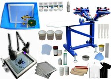 TECHTONGDA 4 Color Silk Screen Printing Kit Press Printer Exposure Unit Full Set