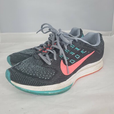 Nike Women's Air Zoom Structure 18 Gray Hyper Punch Size 8 Jade 683737-001 