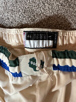 milwaukee bucks cream shorts
