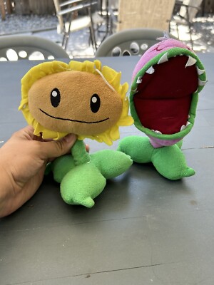 Plants vs Zombies pvz PLUSH stuffed toy LINXIN Chomper 7'' 2nd And Sunflower