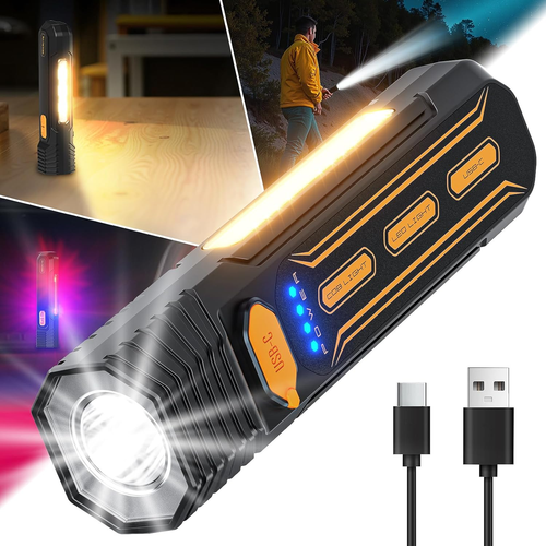 Rechargeable Flashlights High Lumens, Portable Flashlights for Emergencies with
