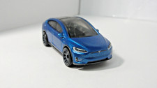 2023 Matchbox 2022 Tesla Model X Metalflake Blue  LOOSE