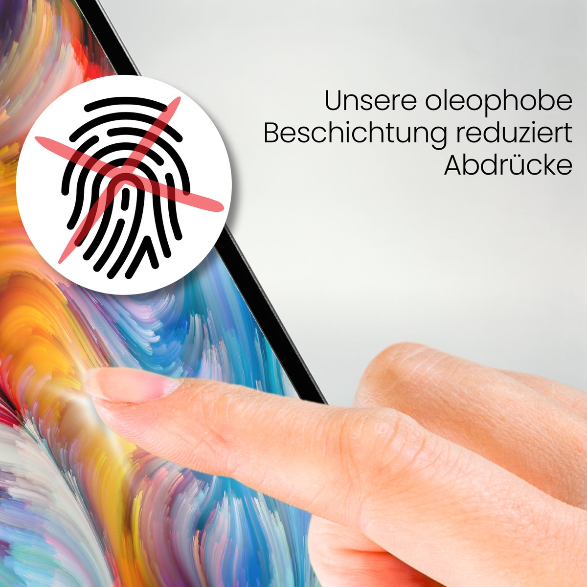 AtFoliX Panzerfolie Für Uperfect UTouch E6 Pro - Entspiegelter Displayschutz Mit Stoßdämpfung