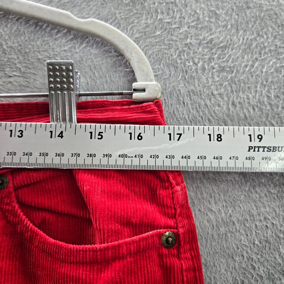 Pantalones Ralph Lauren Mujer 10 Rojo Chino Bootcut Pana Tiro Medio 28 in Entrepierna Foto 3 de 4