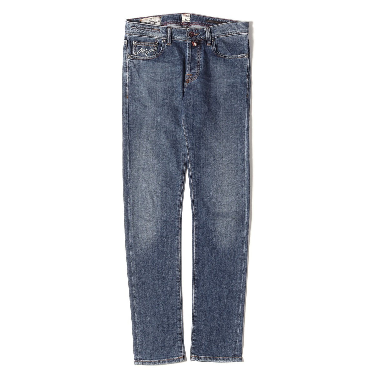 【美品】PT05 スキニーデニム インディゴ 32 PT05 Indigo Blue Slim Straight Low Rise Stretch Denim Pants