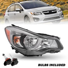 For 2012-2015 Subaru Impreza XV Crosstrek Chrome Right Side Headlight w/ bulbs