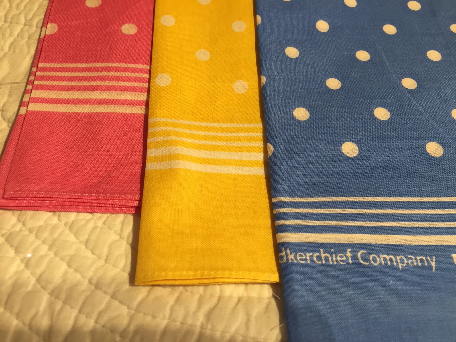 Cotton Handkerchief Men’s Enormous Spotted Cotton Hankies, Set Of 3 eBay