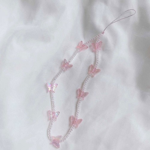 Mobile Strap Butterfly Phone Charm Beads Chain Jewelry Phone Anti-Lost Lanyard*1 - Bild 6 von 14
