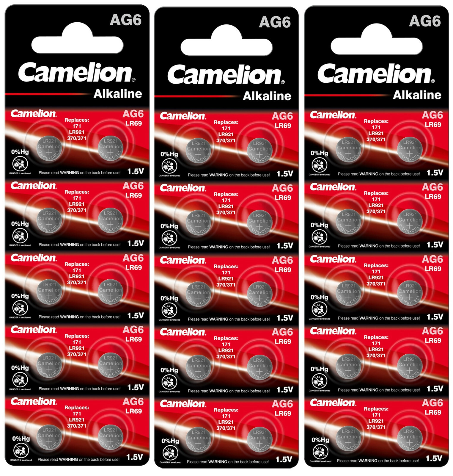 Thumbnail - 30 Stück Camelion Ag6 Knopfzellen Uhrenbatterien Knopf Zellen Lr69