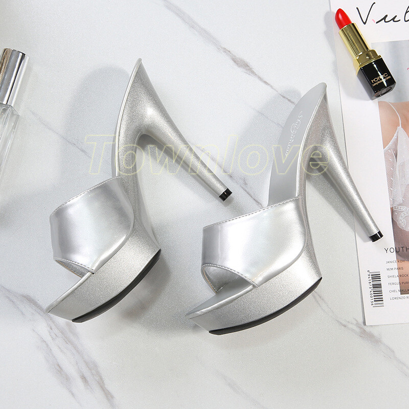 PANTOFOLA D’ORO Sandali donna tacco alto 13 cm stiletto ciabatte punta aperta mules slides dolce caramella