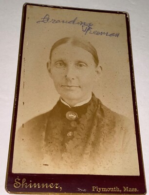 Plymouth CDV Photo Victorian American IDd Woman! Lucy Freeman MA Rare Antique