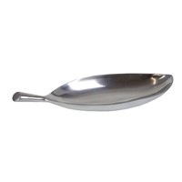 Dekoschale Leaf Aluminium Poliert 36X13X5,5 Cm Tablett Schale Oval Teller Deko