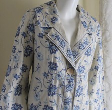 J.jill -sz Mp M P Masterpiece Linen Embroidered Art-to-wear Jacket Coat