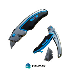 Haumax Safety Knife Cutter Carpet Cardboard Knife Replacement Blades Ergonomic