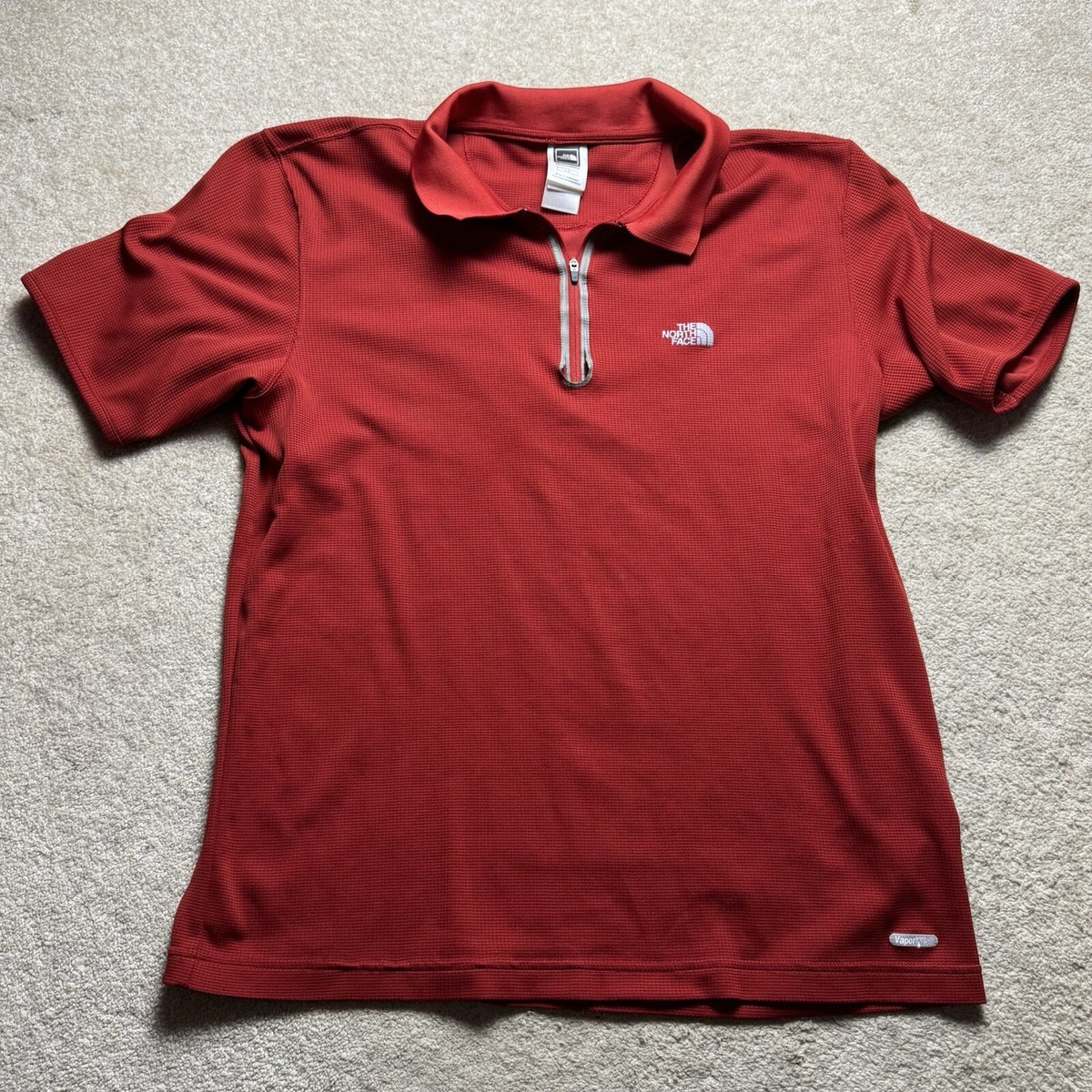 ★★THE NORTH FACE★★ Men's CMX Prime Long Sleeve Polo CHAR The North Face Polo Shirt Zip Mens Large Red Detached | eBay