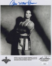 American Gladiators 8x10 photo of Nitro signed by Dan Clark JSA COA