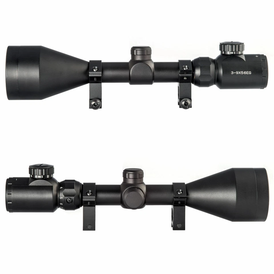 3-9X56E Red & Green Magnifier Rangefinder Reticle Illuminated Sight Riflescope - Image 2 of 4