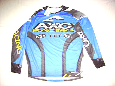 AXO YAMAHA MX ENDURO Vintage Klassik Shirt Jersey Trikot Fahrerhemd blau XXXL