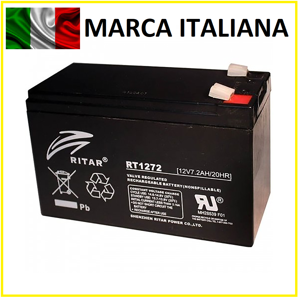 Batteria Piombo 12V 7Ah AGM Ricambio Allarme UPS MKC Yamada Join 151x65x94