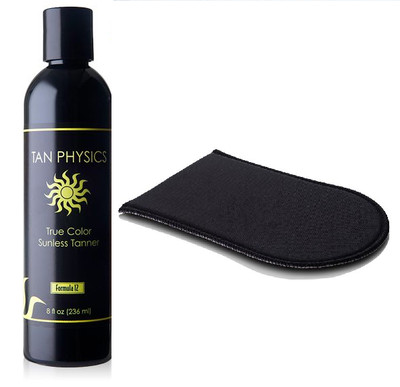 Tan Physics True Color Sunless Self Tanner Lotion - Tanning Mitt Included! 