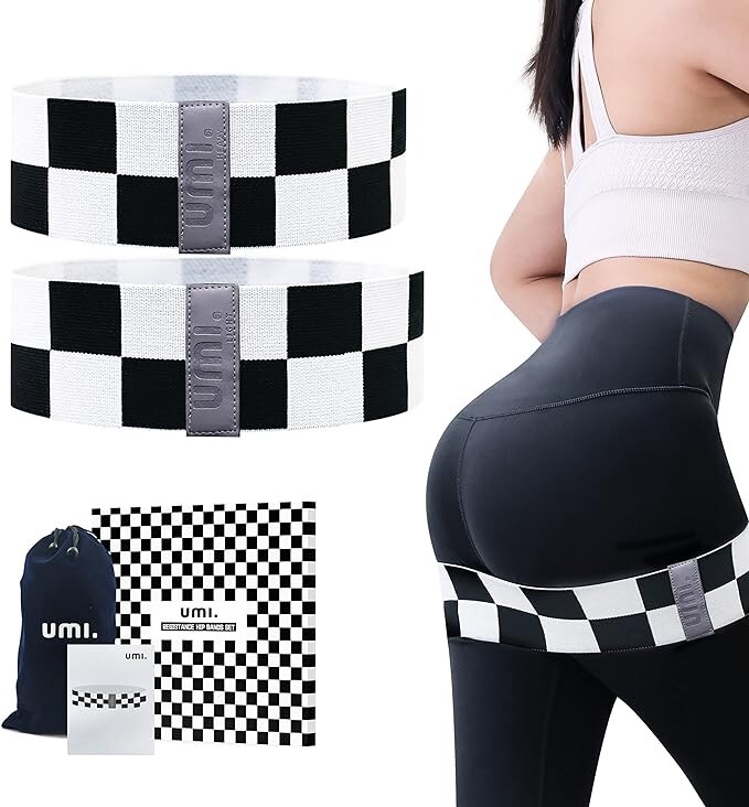 Umi Resistance Bands Exercise Band Checkerboard Pattern Booty