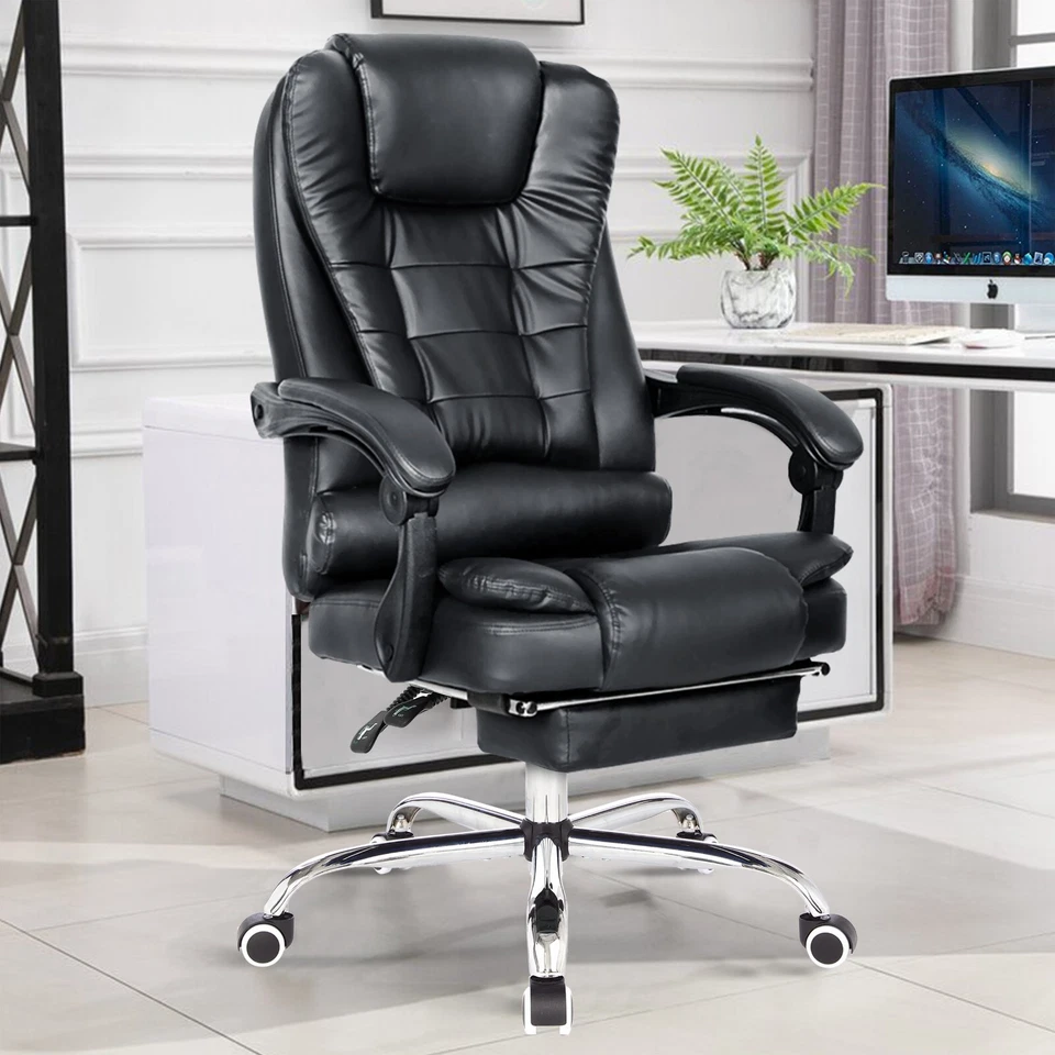 Executive Office Chair Swivel Recliner Gaming Computer Desk Chair With Footrest