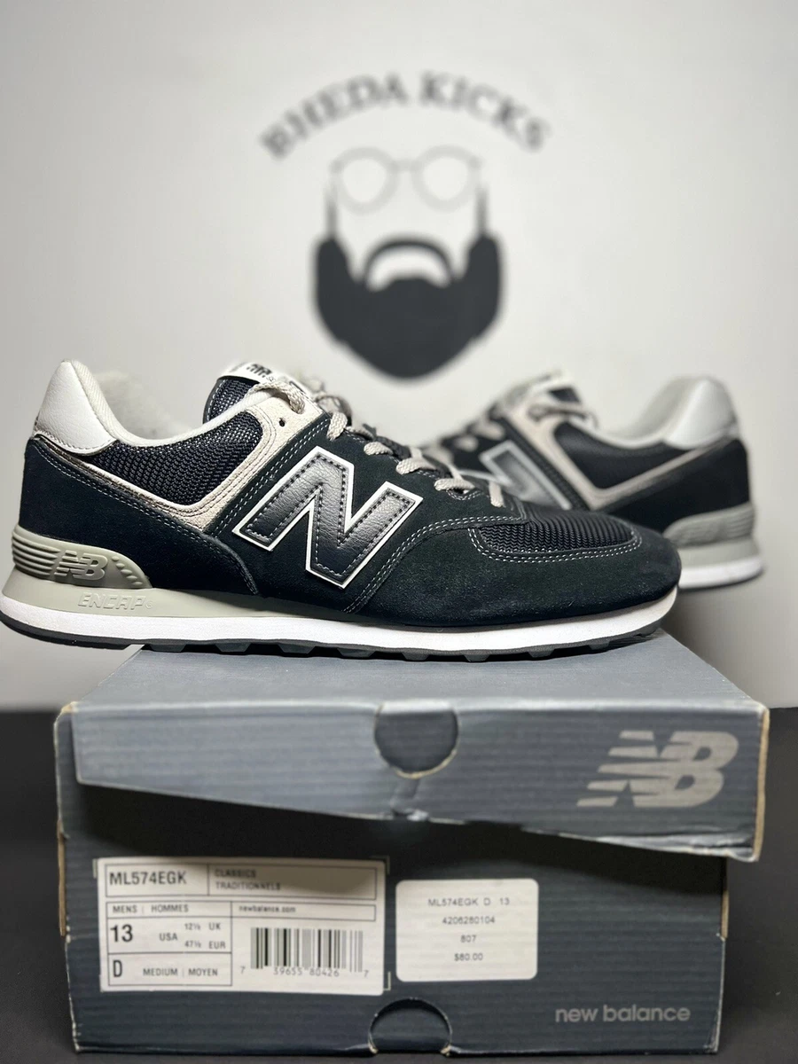 New balance 574 black clearance white