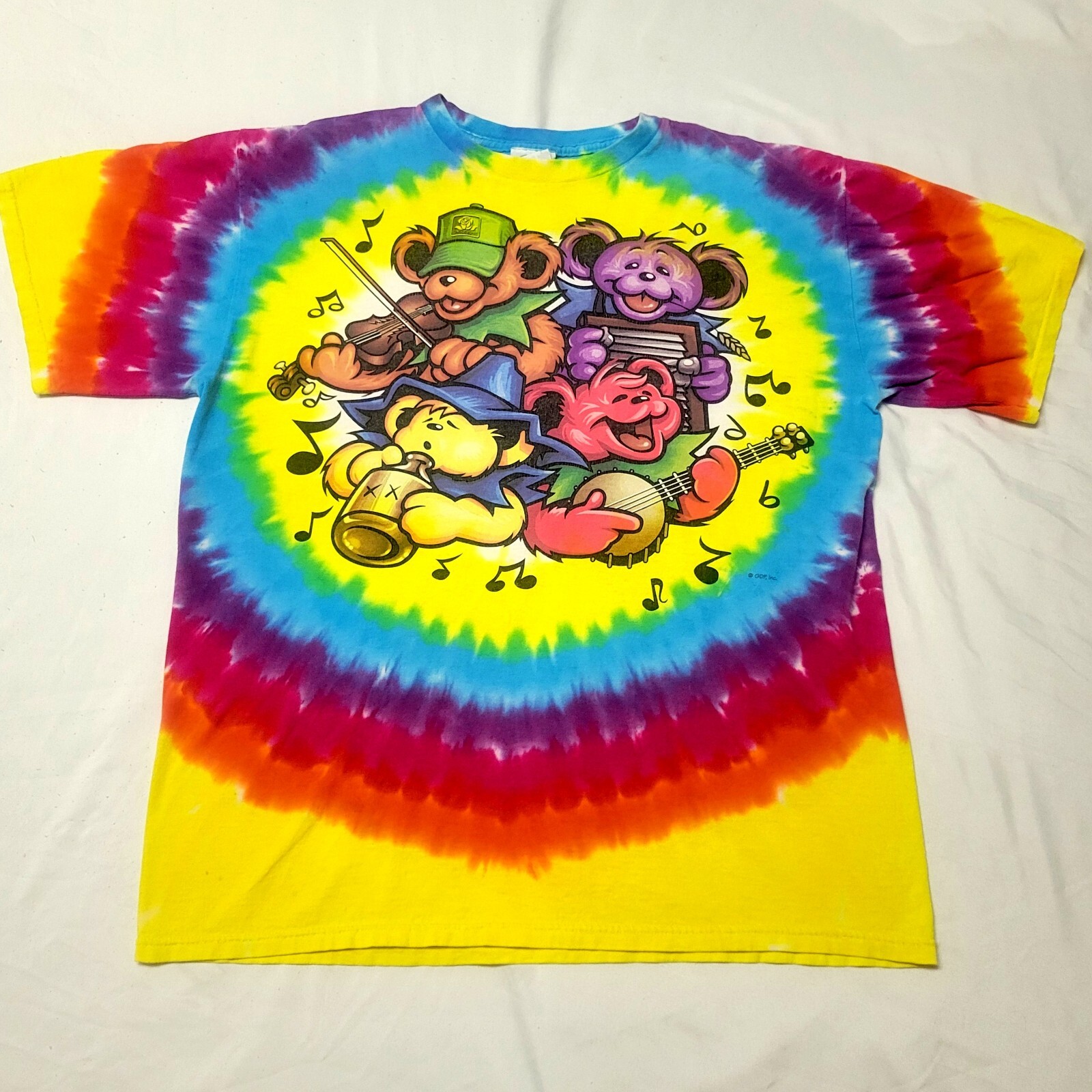Vintage Liquid Blue Grateful Dead River Jamboree Tie Dye Tee L Crewneck Hippie Shirt