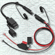 SAE to USB Charger Adapter Cable Motorcycle Waterproof for Phone GPS Tablets JMK