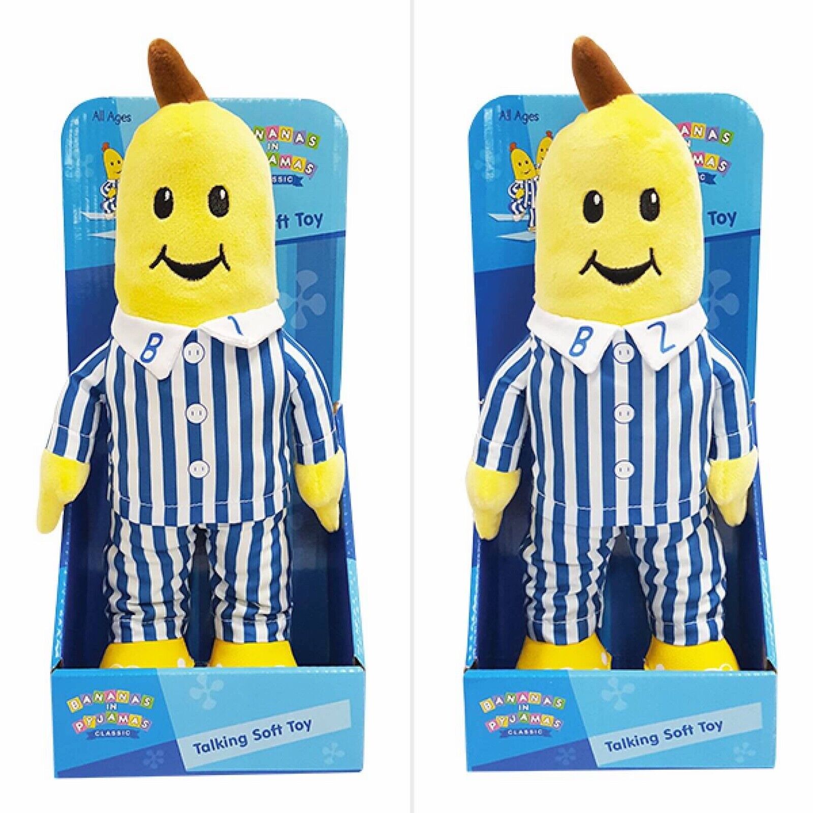 ~❤️~BANANAS IN PYJAMAS B1 and B2 Talking 30cms Plush Soft Toy BNIB set of 2~❤️~