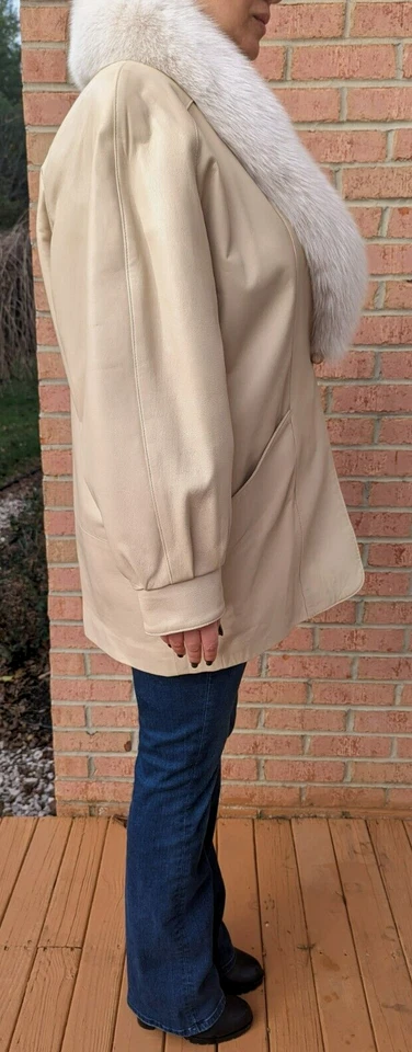 Chaqueta de cuero vintage J.Peroy para Martin Richards piel natural mujer talla M Foto 4 de 4