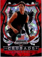 2020-21 Panini Prizm Draft Picks Prizms Red Ice #83 LaMelo Ball Crusade 