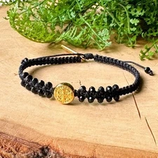 My Saint My Hero Blessing Bracelet St Benedict Benedictine Medal Black Gold Bead