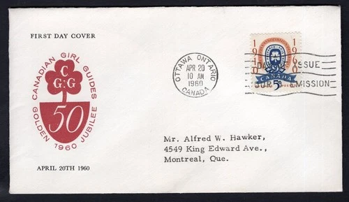 CANADA 1960 FDC Cover. Girl Guides. Cachet by Caneco