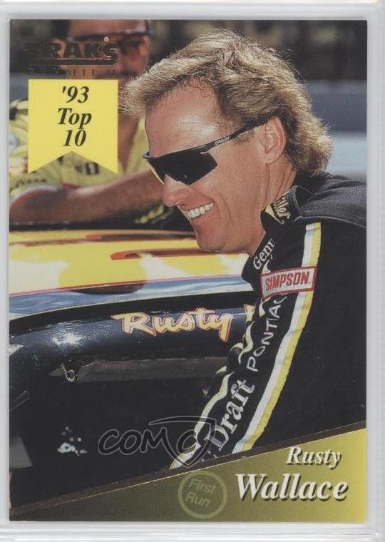 1994 Traks Premium '93 Top 10 First Run Rusty Wallace #2 HOF 0l2