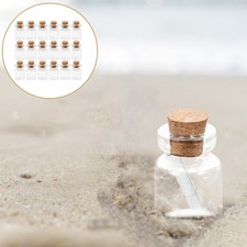 20 Pcs Decorative Glass Bottle Tiny Bottles with Lids Mini Jars Miniature