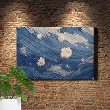 Christmas Sleigh Flight Poster Print Santa and Reindeer Over Snowy Night