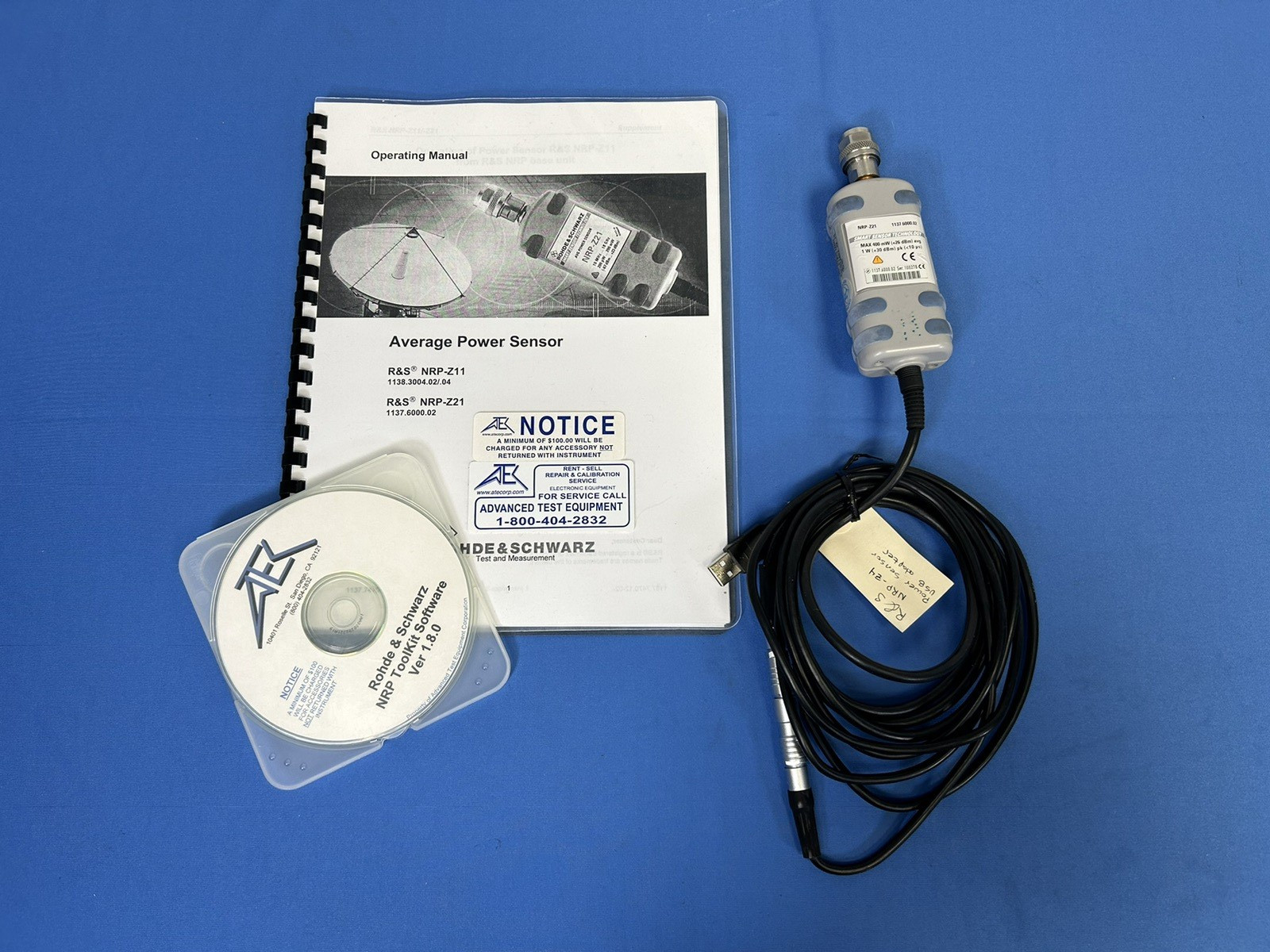Rohde Schwarz NRPZ21 10M18GHz RF Power Sensor 1u100mW Type N G2U