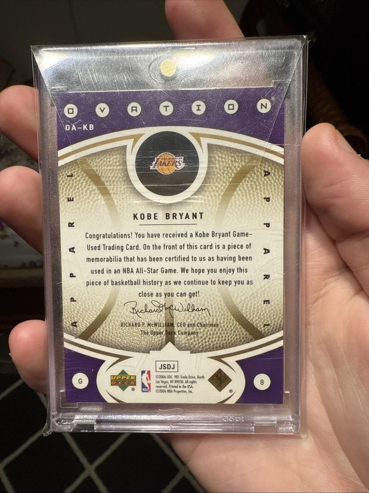 2006-07 Upper Deck Ovation - Apparel Memorabilia Kobe Bryant #OA-KB (MEM) /50 - Image 2 of 2