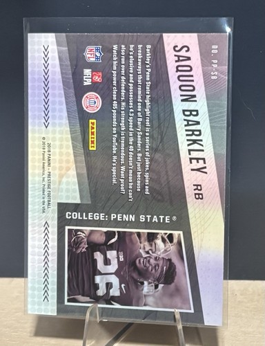 2018 Panini Prestige - Nfl Passport Saquon Barkley #PP-SB (RC) - Picture 3 of 3