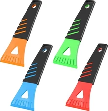 4-Pack Snow and Ice Scraper for Car Windshield Winter Ice Removal Tool with