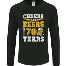 70th Birthday 70 Year Old Funny Alcohol Mens Long Sleeve T-Shirt