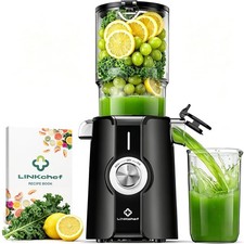Cold Press Juicer, 4.53" Wide Chute, 200W Slow Masticating Juicer | 4.5