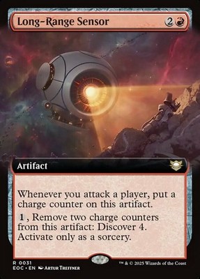 1x Near Mint, English Long-Range Sensor - Extended Art - Commander: Edge of Eter